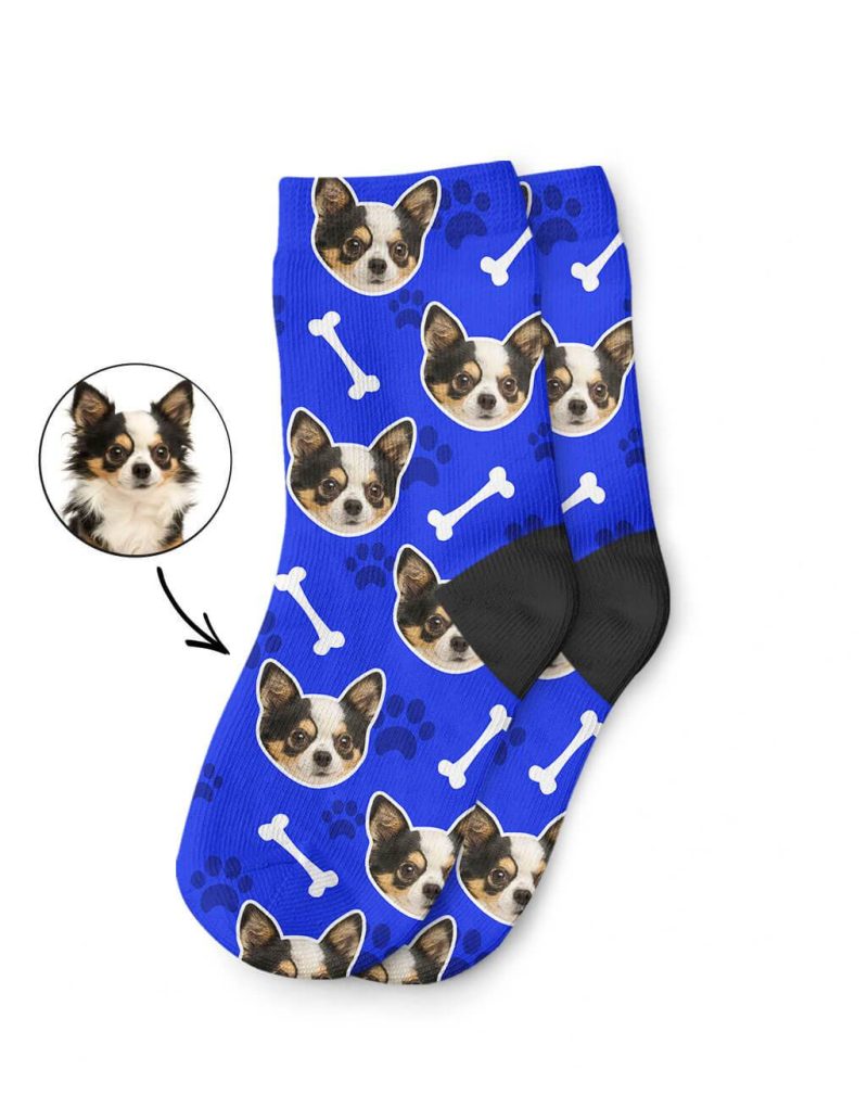 Royal Blue Your Dog On Kids Socks 1