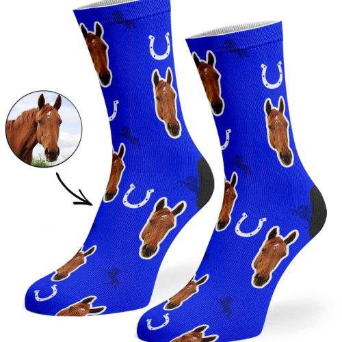 Royal blue Your Horse on Socks