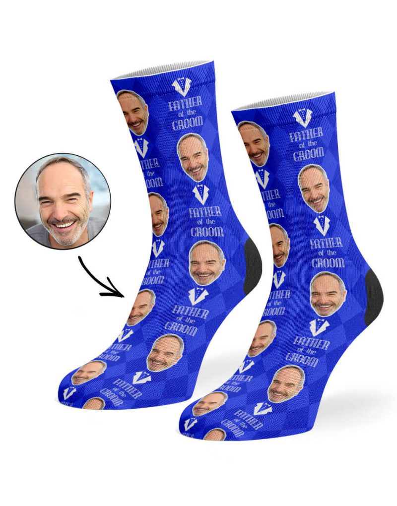 Royal Blue Father Of The Groom Socks