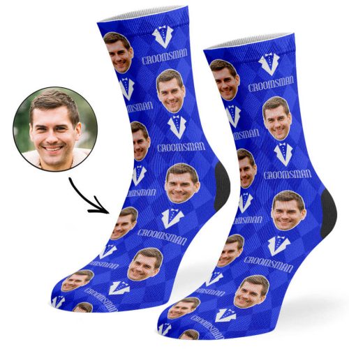 Royal Blue Groomsman Socks