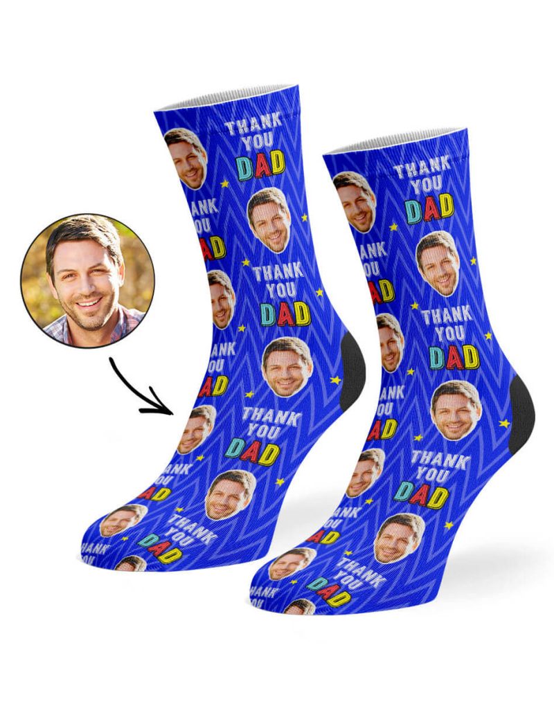 Royal Blue Thank You Dad Socks