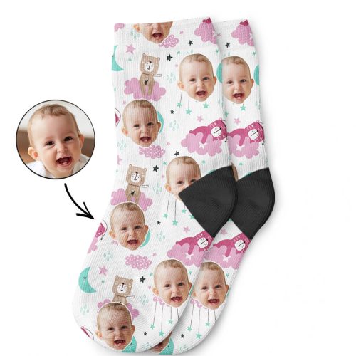 Custom Sleepy Animal Pattern Kids Socks