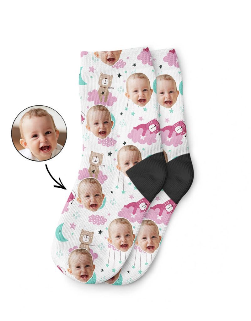 Custom Sleepy Animal Pattern Kids Socks