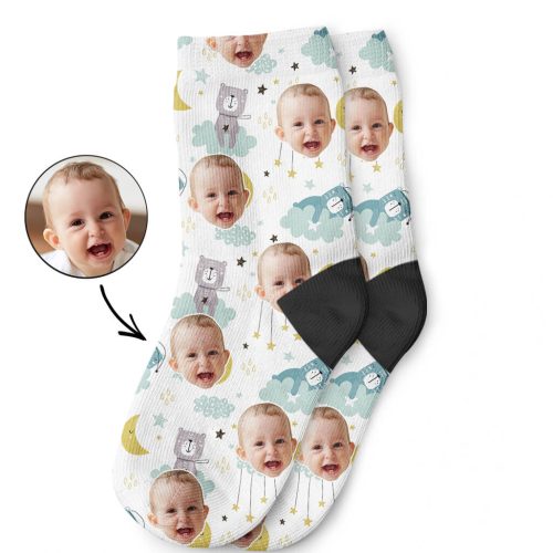 Sleepy Animal Pattern Kids Socks