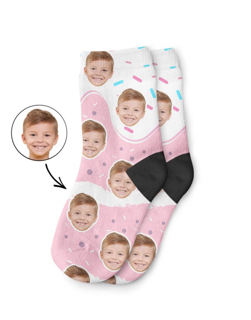 Custom Birthday Cake Kids Socks