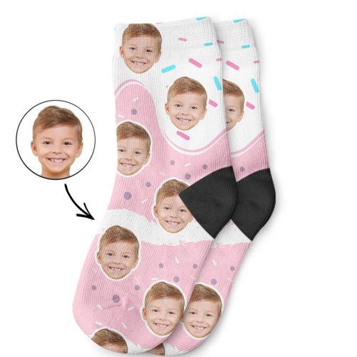 Custom Birthday Cake Kids Socks