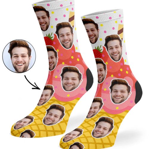 Strawberry Ice Cream Socks