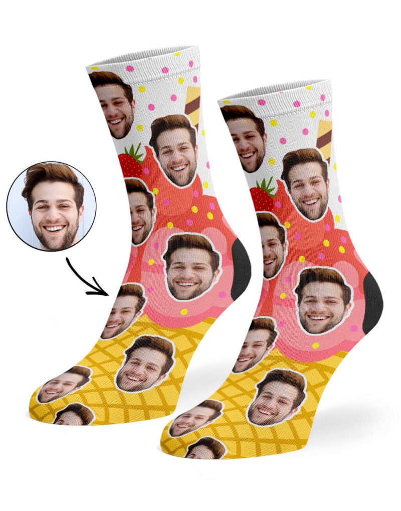 Strawberry Ice Cream Socks