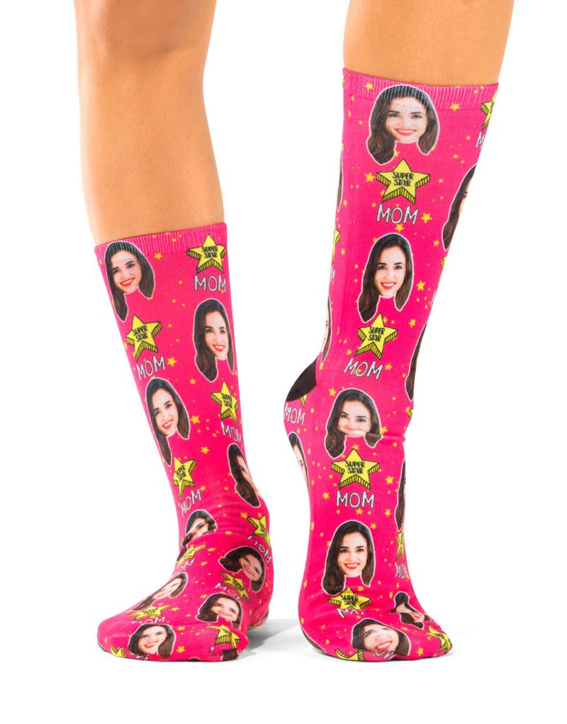 Superstar Mom Face Socks