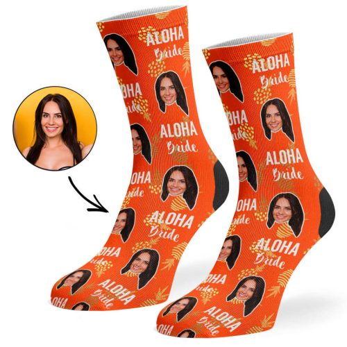 Tangerine Aloha Bride Socks