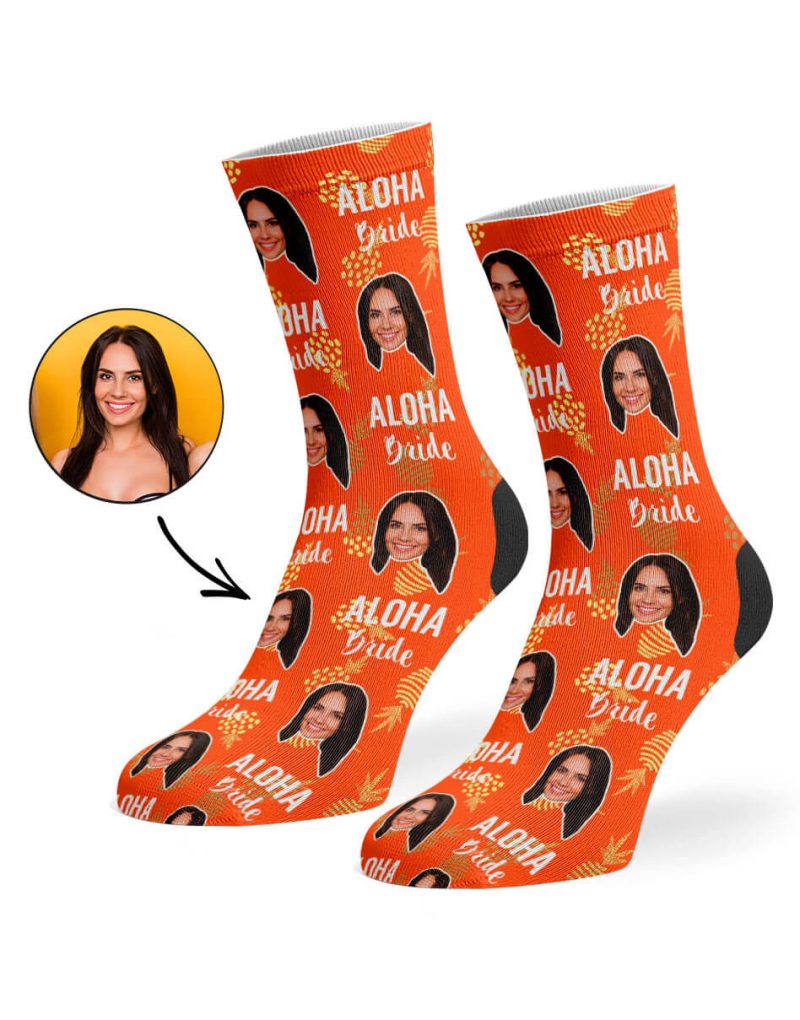 Tangerine Aloha Bride Socks