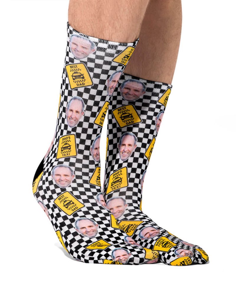 Taxi Dad Face Socks