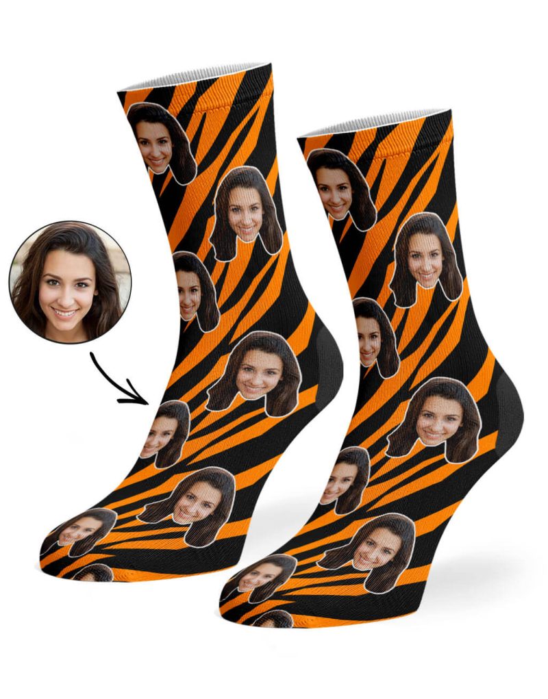 Tiger Print Face Socks 90102140 2997 4ee5 8daa f9e8c9702b97