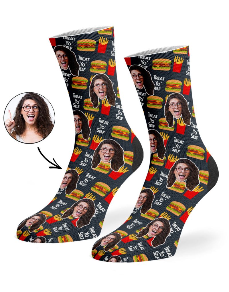 Treat Yo Self Socks charcoal