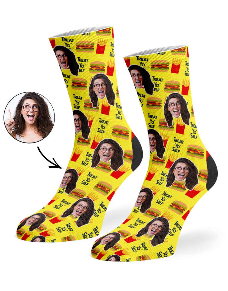 Treat Yo Self Socks yellow