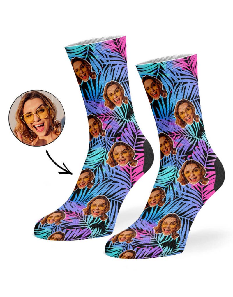 Tropical Festival Print Socks