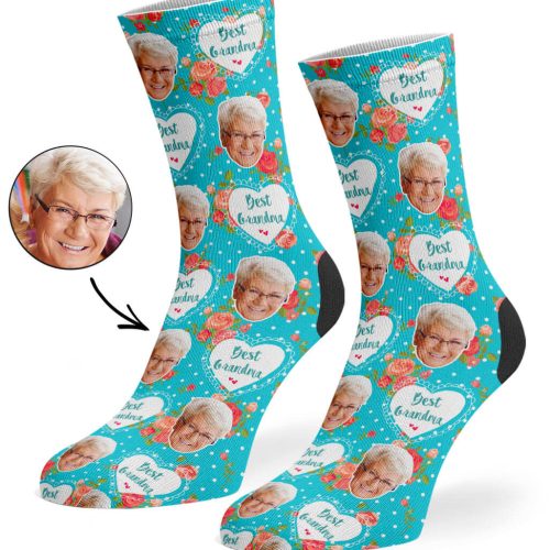 Turquoise Best Grandma Socks