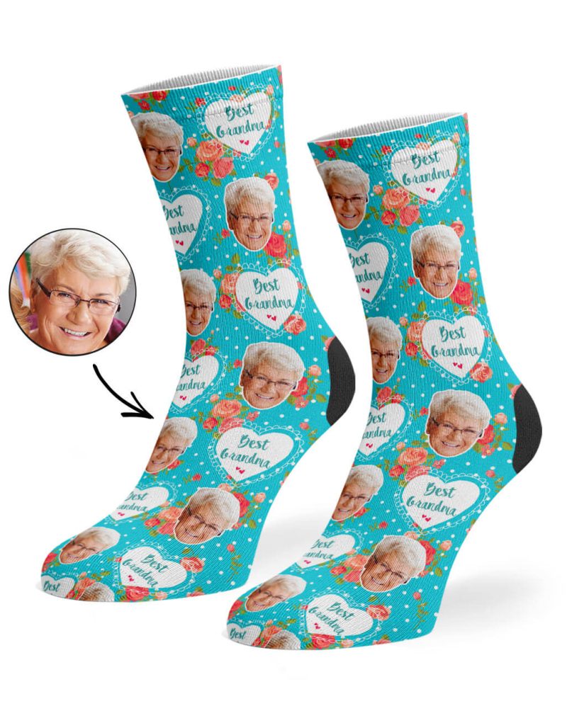 Turquoise Best Grandma Socks