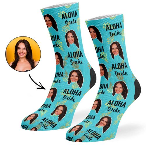 Turquoise Aloha Bride Socks