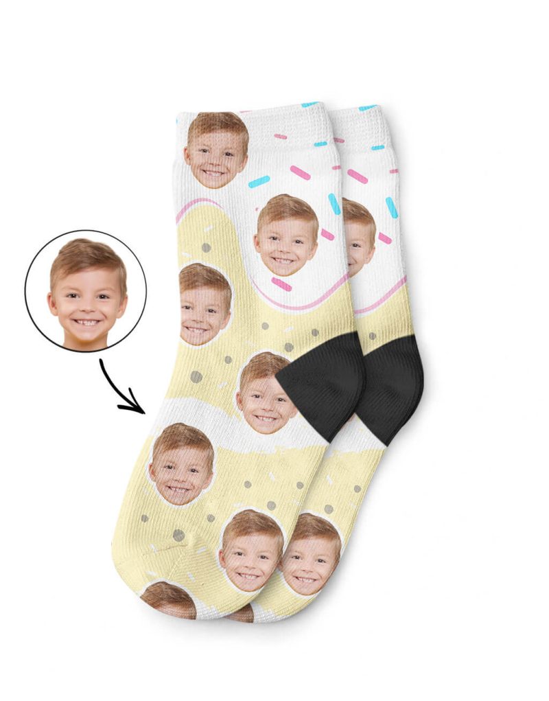 Custom Birthday Cake Kids Socks