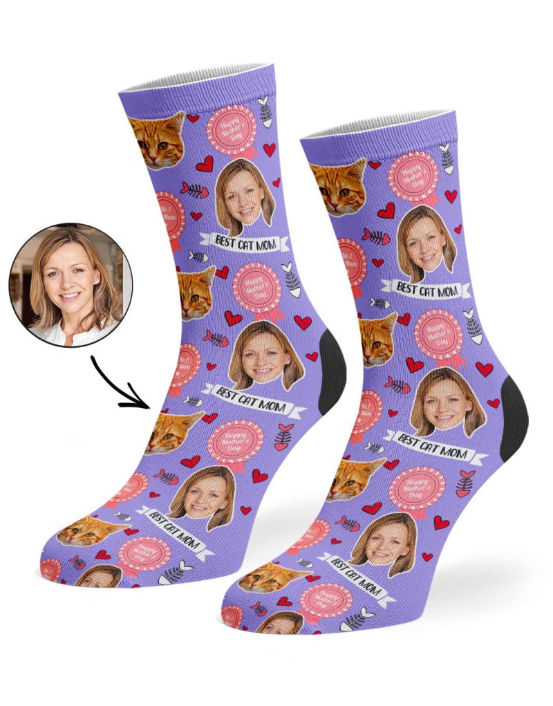 Violet Best Cat Mom Socks