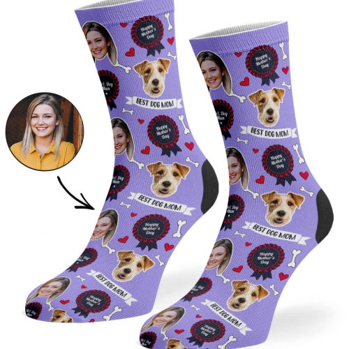 Violet Best Dog Mom Socks