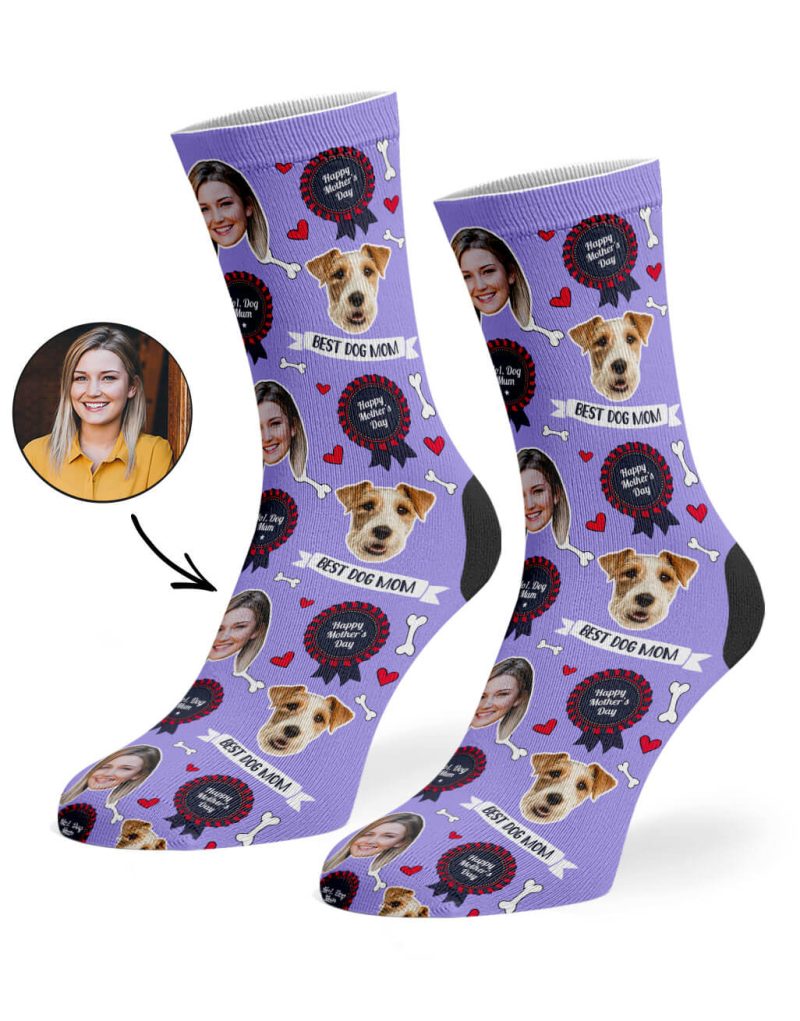 Violet Best Dog Mom Socks