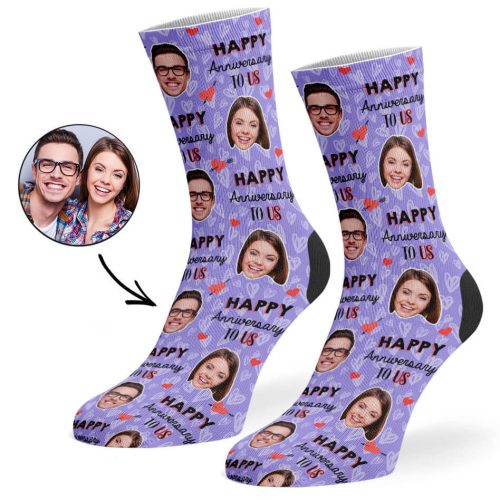 Violet Happy Anniversary To Us Socks