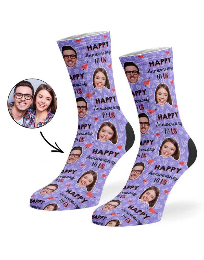 Violet Happy Anniversary To Us Socks