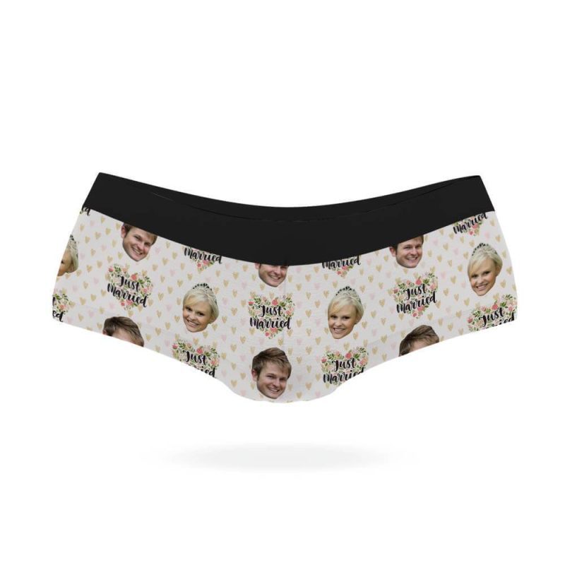 Just Married Custom Panties