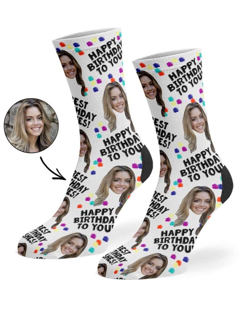 White Birthday Party Socks