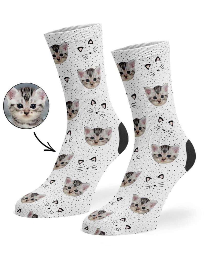 White Cat Whiskers Socks