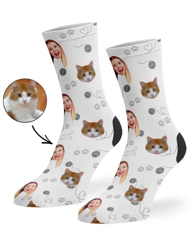 White Cat Owner Socks