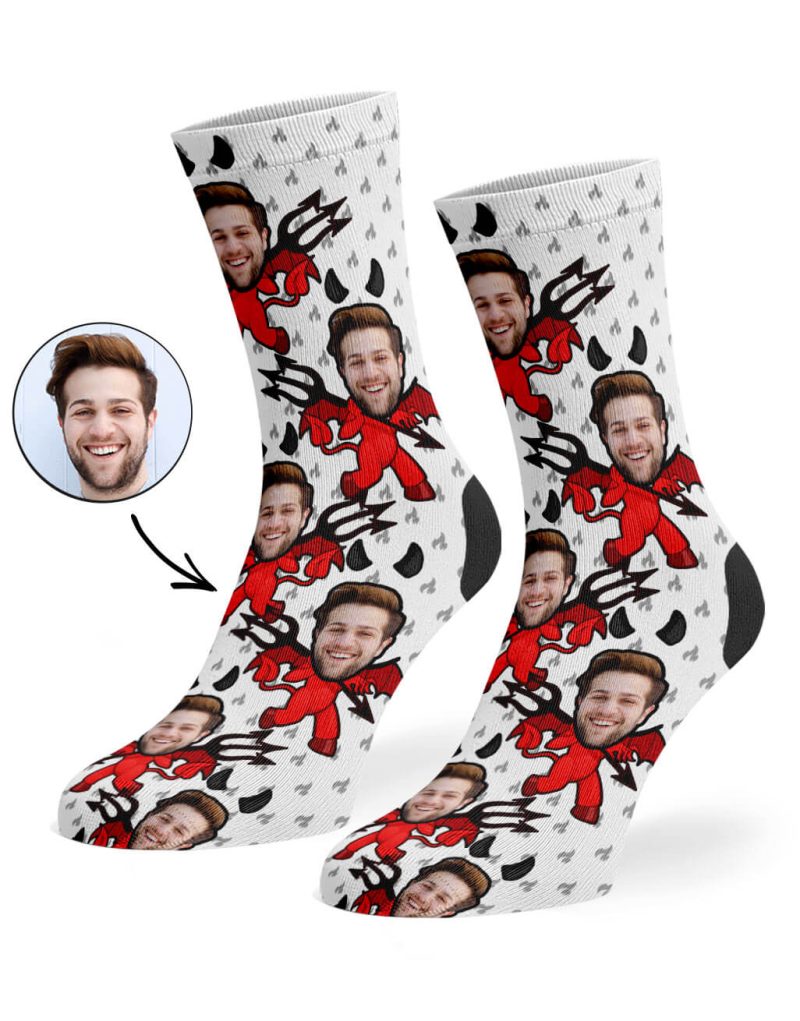 White Devil Me Socks