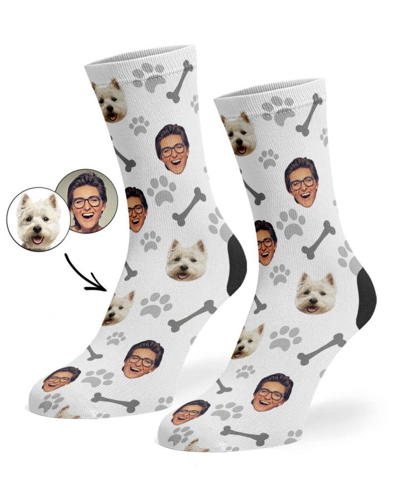 White Dog Owner Socks