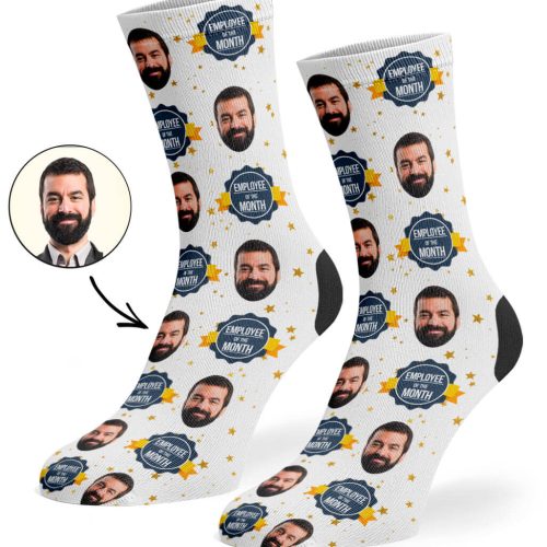 White Employee Of The Month Socks