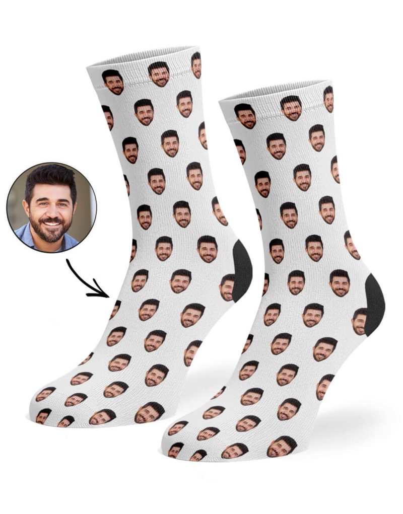 White Face Pattern Socks