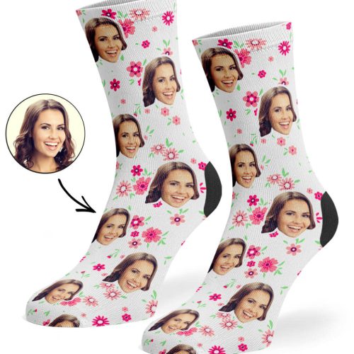 White Flower Socks