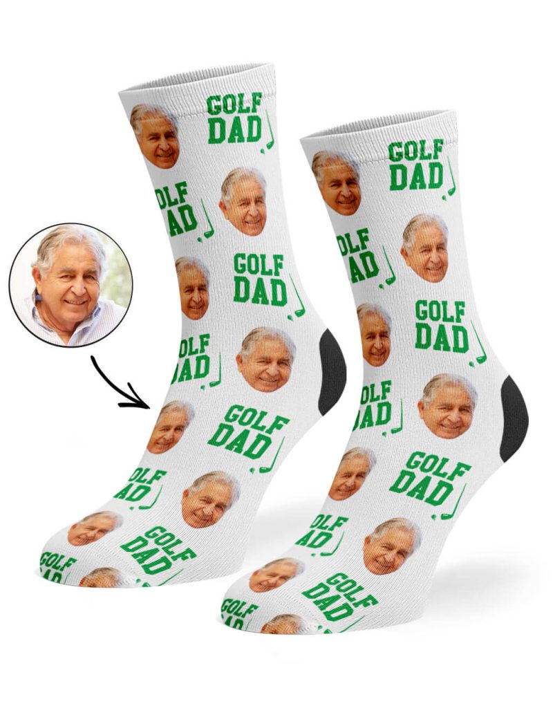 White Golf Dad Socks