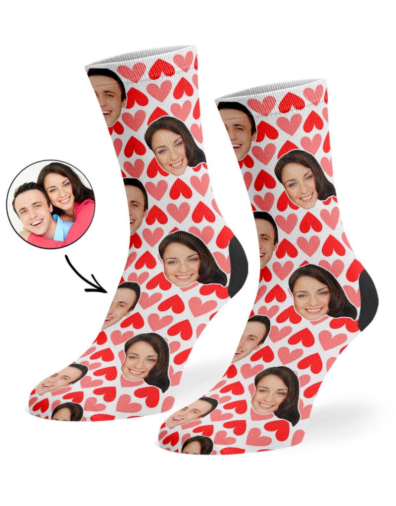 White Hearts Socks