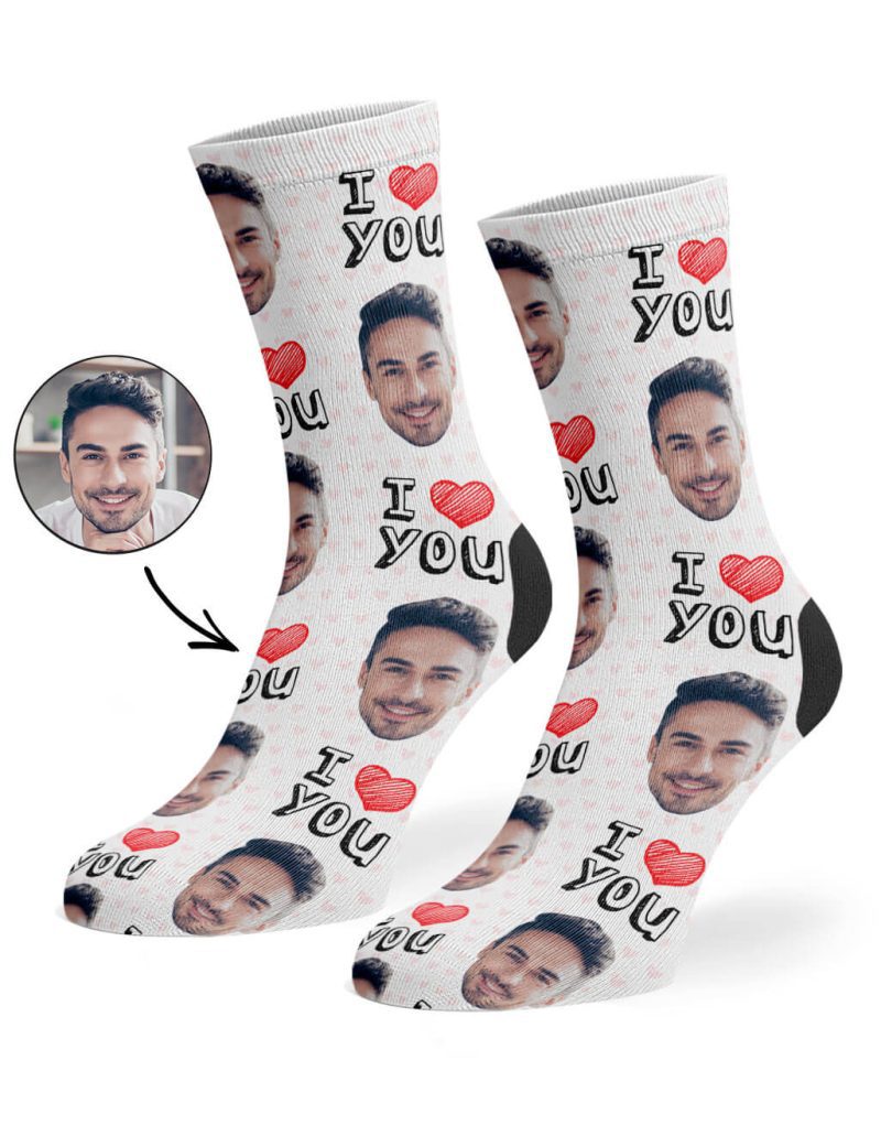 White I Heart You Socks