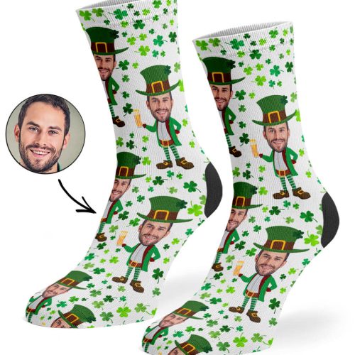 White Leprechaun Me Socks