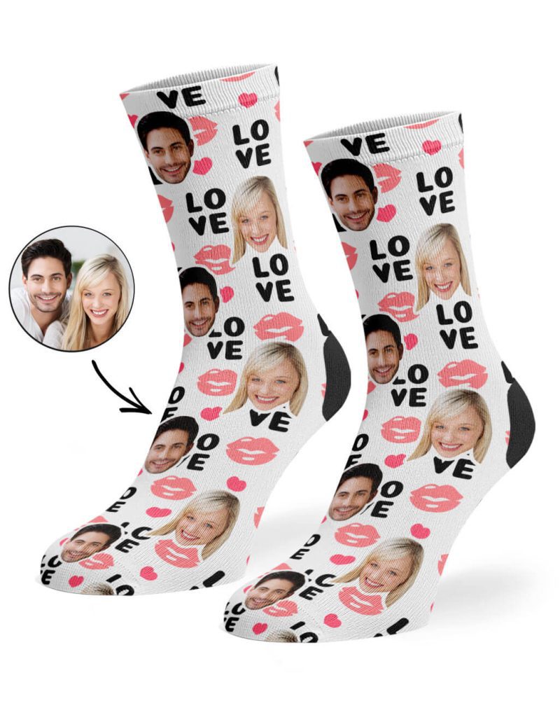 White Love Lips Socks