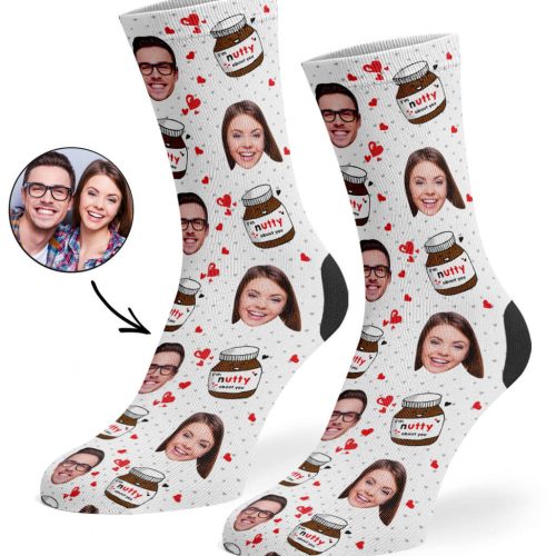 White Nutty About You Socks