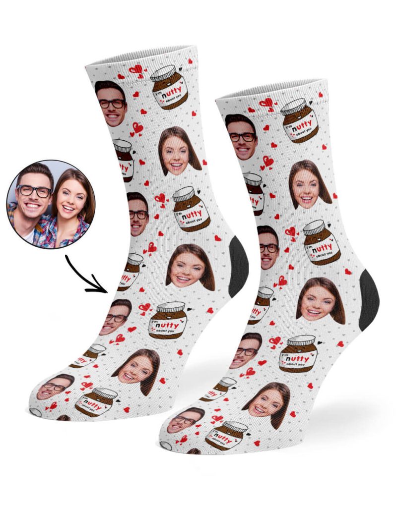 White Nutty About You Socks