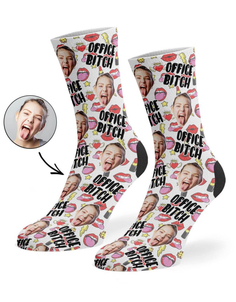 White Office Bitch Socks