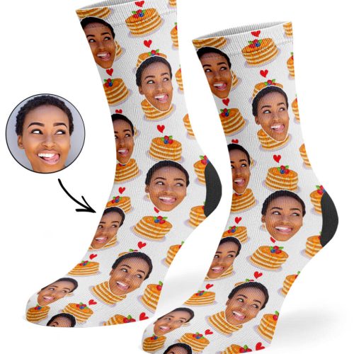 White Pancake Face Socks