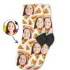 Pizza My Face Kids White Socks