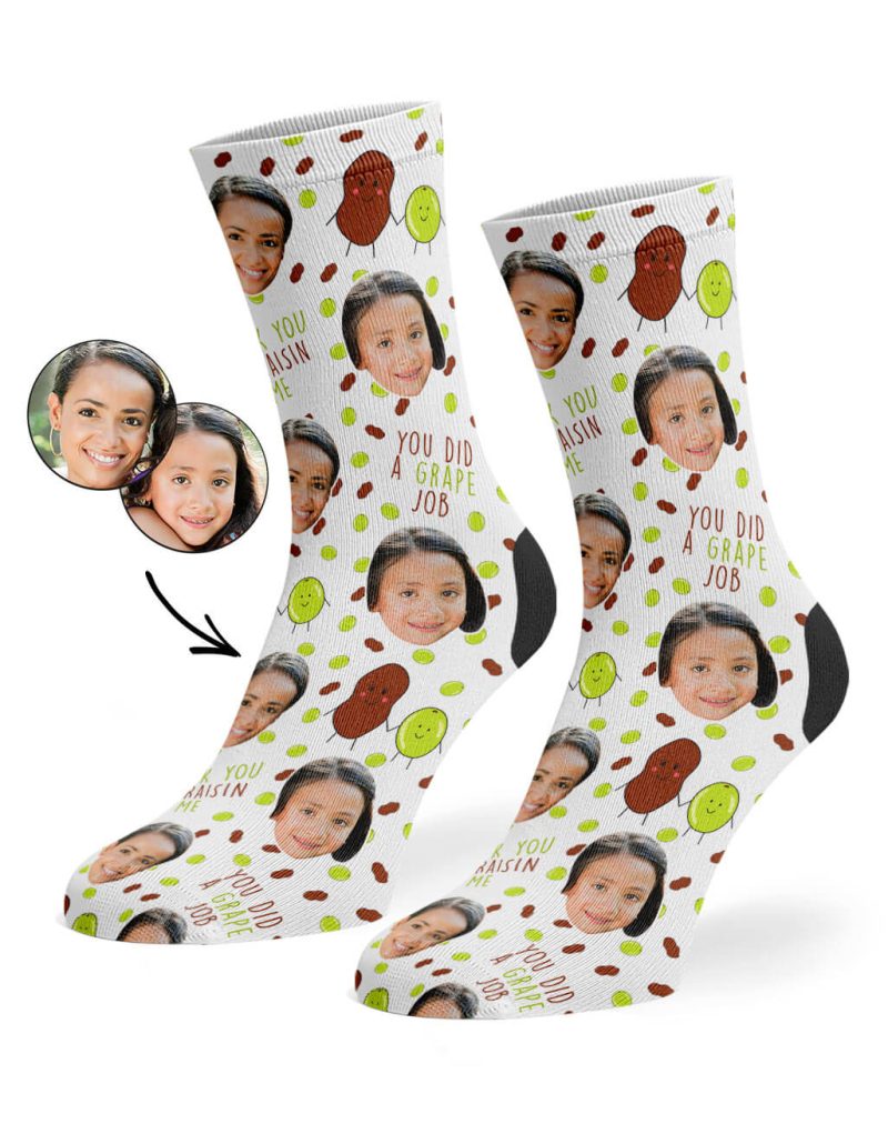 White Raisin Me Socks