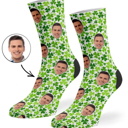 White Shamrock Socks